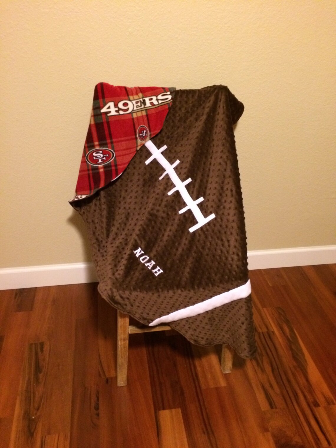 Football Baby Blanket Personalized Soft & Snuggly Team Etsy