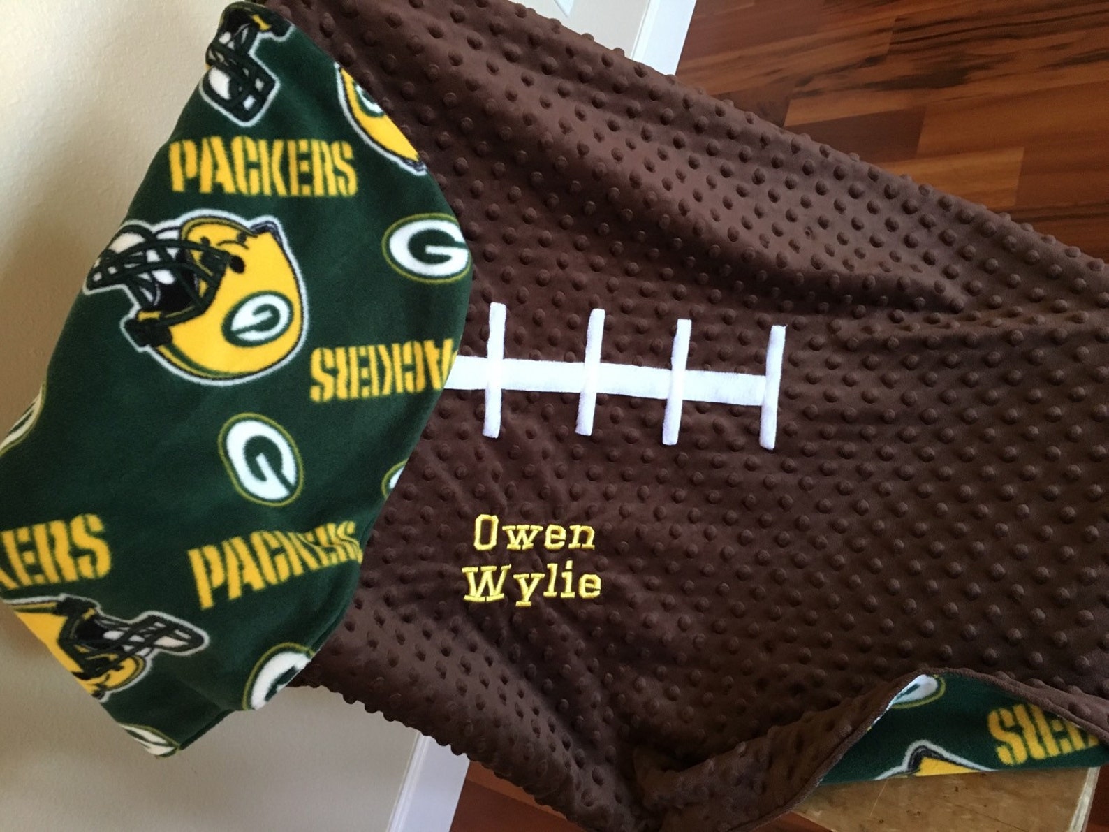 Football Baby Blanket Personalized Soft & Snuggly Team Etsy