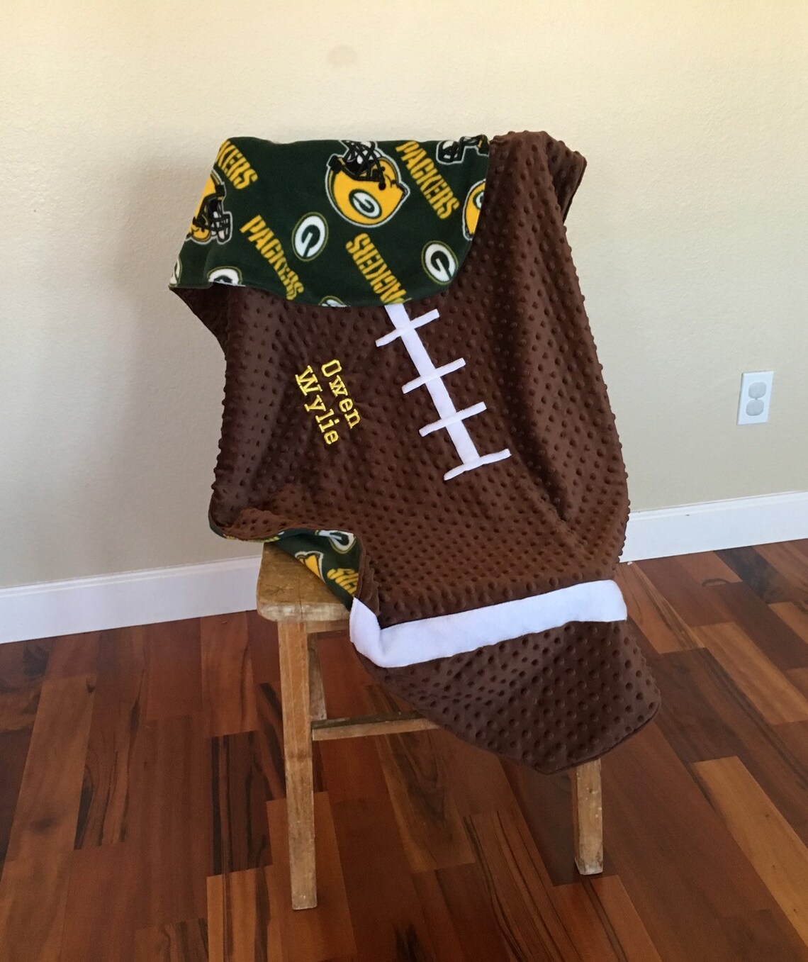 Football Baby Blanket Personalized Soft & Snuggly Team Etsy