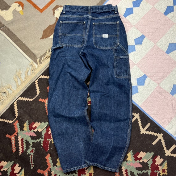 Vintage 90s GAP light wash blue denim low rise cargo bootcut flare jeans 6