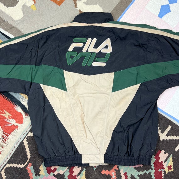 Vintage 90s 1990s Fila Full Zip Windbreaker Jacket