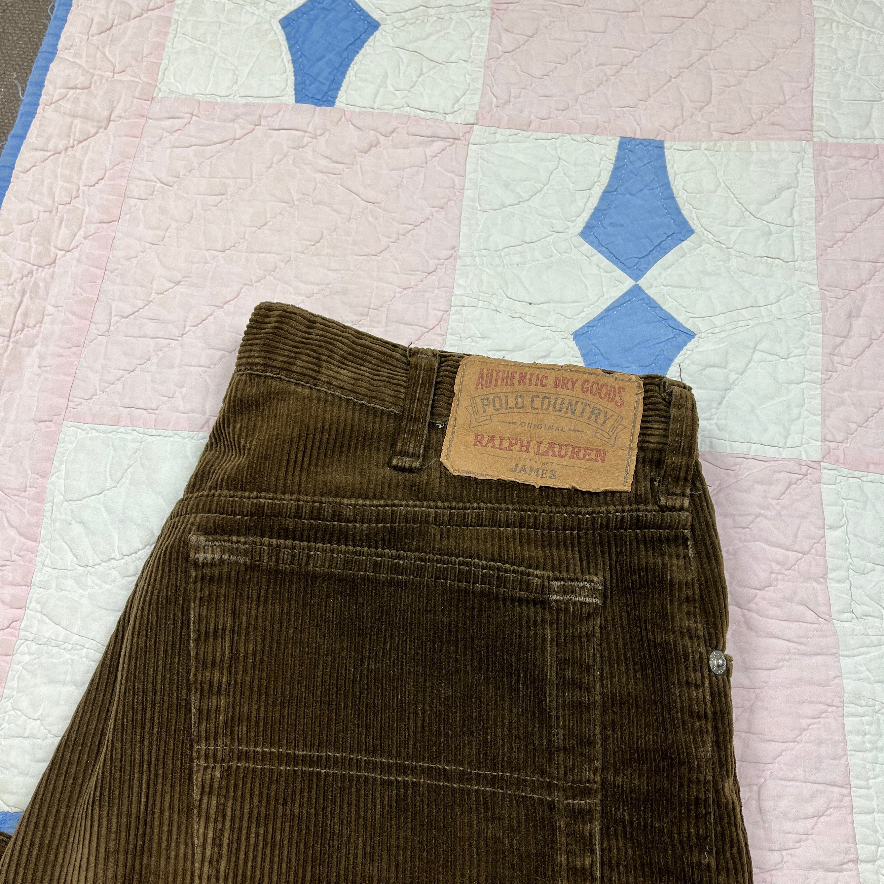Vintage 90s 1990s Polo Country Ralph Lauren Corduroy Wide Wale Pants