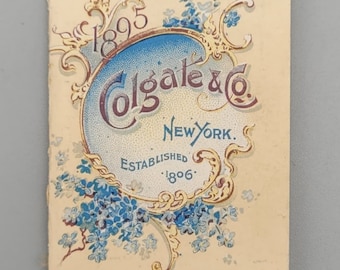 Colgate & Co. Miniature Pocket Calendar, Rare Vintage Advertising Booklet (1895)