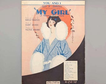 Harry Archer, "You & I," from "My Girl," Vintage Broadway Sheet Music (1924)