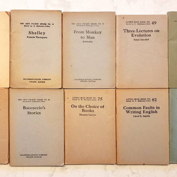 Vintage Little Blue Book Collection: Set #1. 5 Bucks Each, Pick From 50 Total Books (1920's)