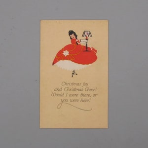 Vintage sin usar P.F. Postal navideña de Volland - Christmas Joy & Christmas Cheer, No. 819 (1915)