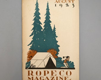 The Ropeco Magazine, August Issue, Vintage Illustrated Children's Periodical (1923)