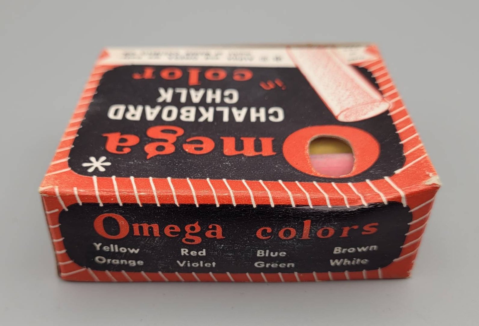 Omega Chalkboard Chalk in Color Vintage Box of Chalk Mint & Etsy
