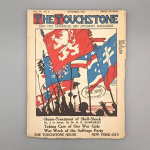 The Touchstone and the American Art Student Magazine, November Issue, Rare Vintage Art & Design Magazine (1918)
