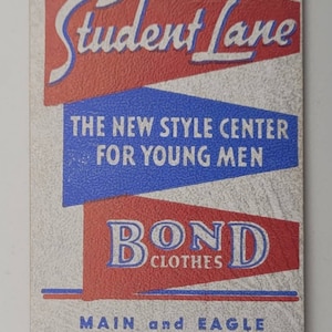 Vintage Pocket Memo Notebook, Bond Clothes (1940)