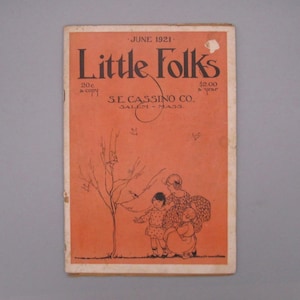 Little Folks, June Issue, Vintage Illustrated Children&#39;s Magazine (1921)