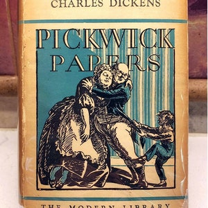 Charles Dickens, Pickwick Papers, Vintage 1st Modern Library Edition Book w/ Dust Jacket (1932)