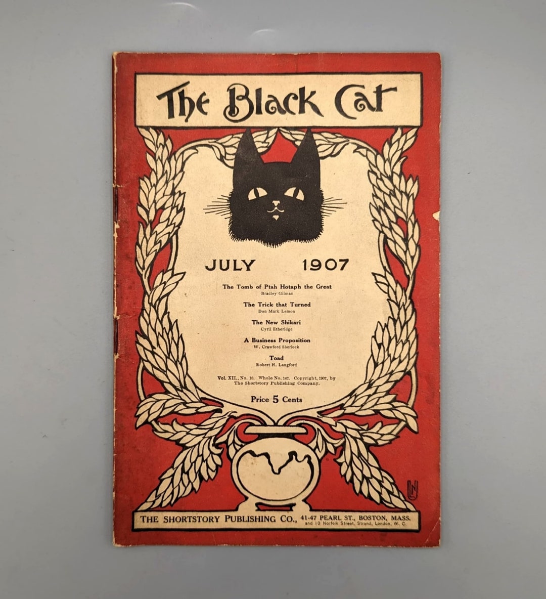 黒猫: オリジナル短編小説の月刊誌、7 月号、希少なヴィンテージ