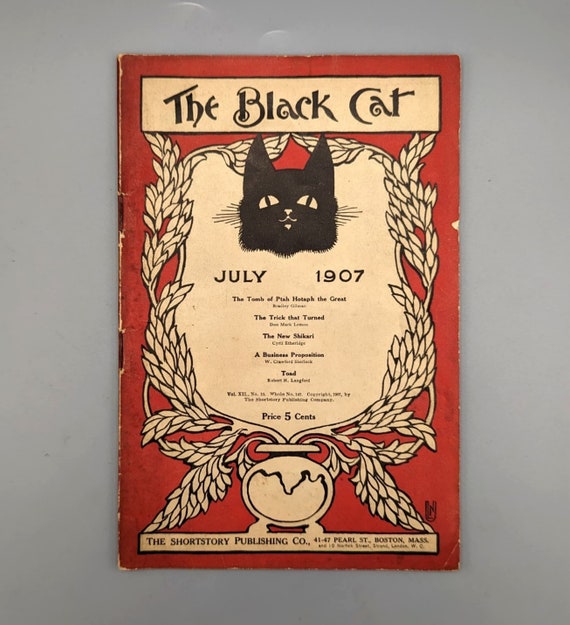 黒猫: オリジナル短編小説の月刊誌、7 月号、希少なヴィンテージ
