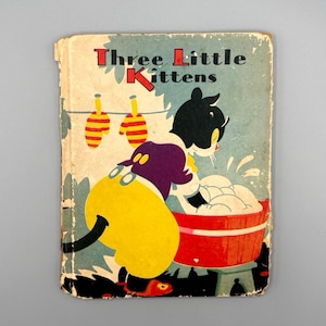 Three Little Kittens, Mcloughlin Standard Color-classics, livre illustré pour enfants vintage (1931)