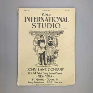 John Lane Company, The International Studio, March Issue, Vintage Illustrated Fine Art Magazine (1911)