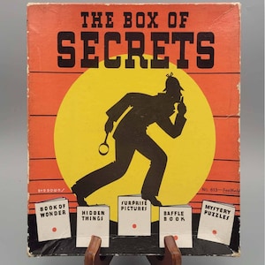 Dorothy D. Downs, The Box of Secrets, seltenes Vintage-Set mit fünf Aktivitätsbüchern mit Originalbox (1938)