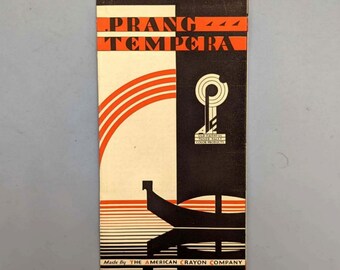 Pintura al temple Prang, folleto de productos artísticos de tapa blanda vintage (1930)