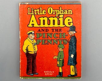 Harold Gray, La piccola orfana Annie e i Pinch-Penny, libro illustrato d'epoca di Whitman Wee Little Book (1934)