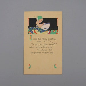 Vintage inutilizzato P.F. Cartolina di Natale Volland - Buon Natale a te, mio piccolo amico (1915)
