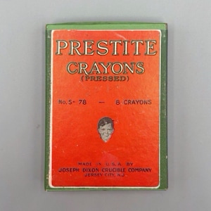 Joseph Dixon Co., Prestité Pressed Buntstifte, Vintage Volle Box mit Farbstiften (1930er Jahre)