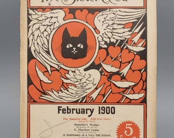 The Black Cat, No. 53, Rare Vintage Art Nouveau Literary Magazine (February, 1900)