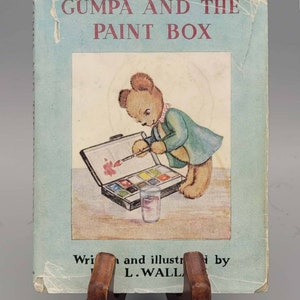 Ivy L. Wallace, Gumpa und der Farbkasten, seltenes Vintage 1st Edition Kinderbuch mit Schutzumschlag - The Animal Shelf Series (1949)