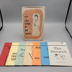 Gladys Baker Bond & Maurice Sendenak, Sieben kleine Geschichten über große Themen, seltenes Vintage 1st Edition Box Set mit Softcover-Büchern (1955)