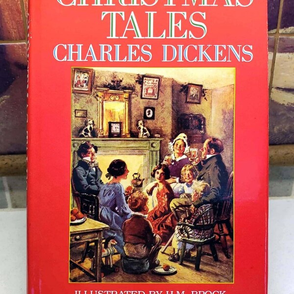 Charles Dickens, Christmas Tales, Vintage Book w/ Dust Jacket (1990)