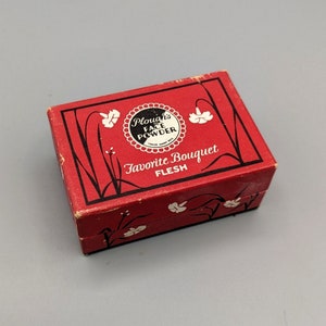 Plough&#39;s Favorite Bouquet Face Powder, Rare Vintage Full & Unused Vanity Cosmetics Box (1920&#39;s)