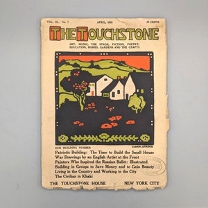 The Touchstone and the American Art Student Magazine, April Issue, Rare Vintage Art & Design Magazine (1918)