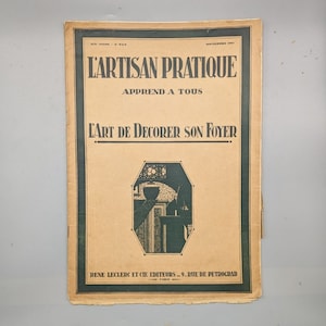 L&#39;Artisan Pratique No. 219, The Art of Decorating Your Home, September Issue, Vintage French Decorative Arts Magazine (1927)