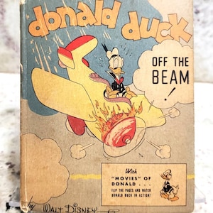 Walt Disney, Donald Duck: Off the Beam, Vintage Hardcover Buch - Better Little Book Nr. 1438 (1943)