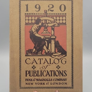 Funk & Wagnalls Company, Catalog of Publications, Vintage Softcover Catalog of Books (1920)