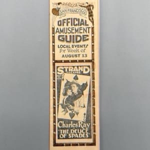San Francisco offizieller Vergnügungsführer, lokale Veranstaltungen für die Woche vom 13. August, Vintage Souvenir-Touristenbroschüre (1922)