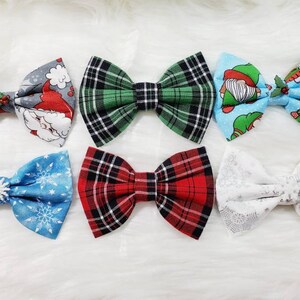Christmas Dog Bow Ties - Holiday Dog Bow Ties - Holiday Collar Bow - Christmas Collar Bow - Holiday Cat Bow Ties - Christmas Cat Bow