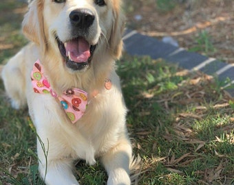 Donut Dog Bow Tie - Donut Cat Bow Tie - Donut Pet Bow Tie - Donut Collar Bow - Cute Dog Bow Tie - Cute Pet Bow Tie -Pink Dog Bow Tie