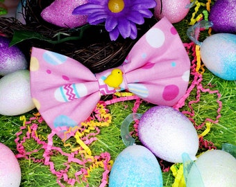 Easter Pet Bow Tie - Easter Dog Bow Tie - Easter Cat Bow Tie - Easter Ear Bows - Easter Topknot Bow - "Chillin' With My Peeps"