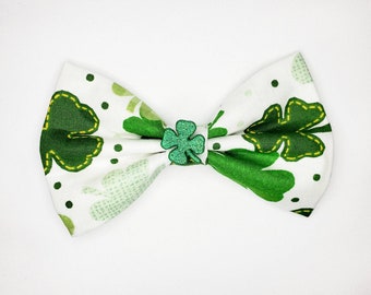 Polka Dot Patty's - St Patrick's Day Dog Bow Tie - St Patrick's Day Cat Bow Tie - St Patrick's Day Pet Bow Tie