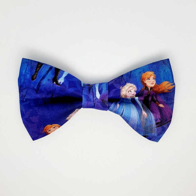 Frozen Bow Set Frozen Dog Bow Tie Frozen Cat Bow Tie Frozen Collar Bow Frozen Bow Olaf Bow Anna Dog Bow Tie Elsa Dog Bow Tie image 2