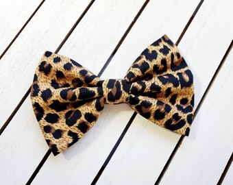 Leopard Print Dog Bow Tie | Cat Bow Tie | Dog Collar Bow Tie | Cat Collar Bow Tie | Pet Bow Tie