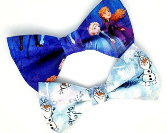 Frozen Bow Set - Frozen Dog Bow Tie - Frozen Cat Bow Tie - Frozen Collar Bow - Frozen Bow - Olaf Bow - Anna Dog Bow Tie - Elsa Dog Bow Tie