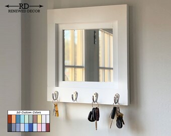 The fundamentals of white entryway mirror with hooks revealed. entryway mirror with hooks etsy