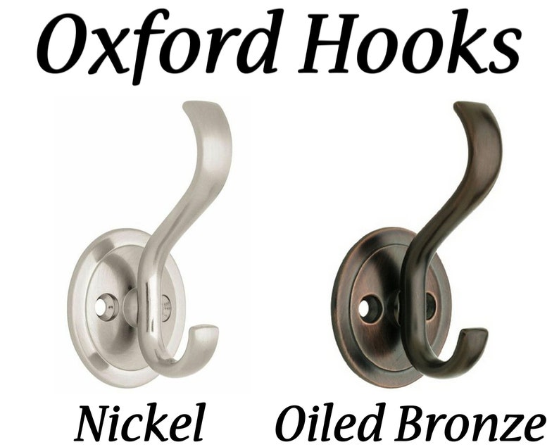 Atherton Hook Rack with Oxford Hooks 20 Paint Colors Clothing Hook, Towel Hook, Hat Rack, Double Hooks, Entryway Organizer, Rustic Decor image 5