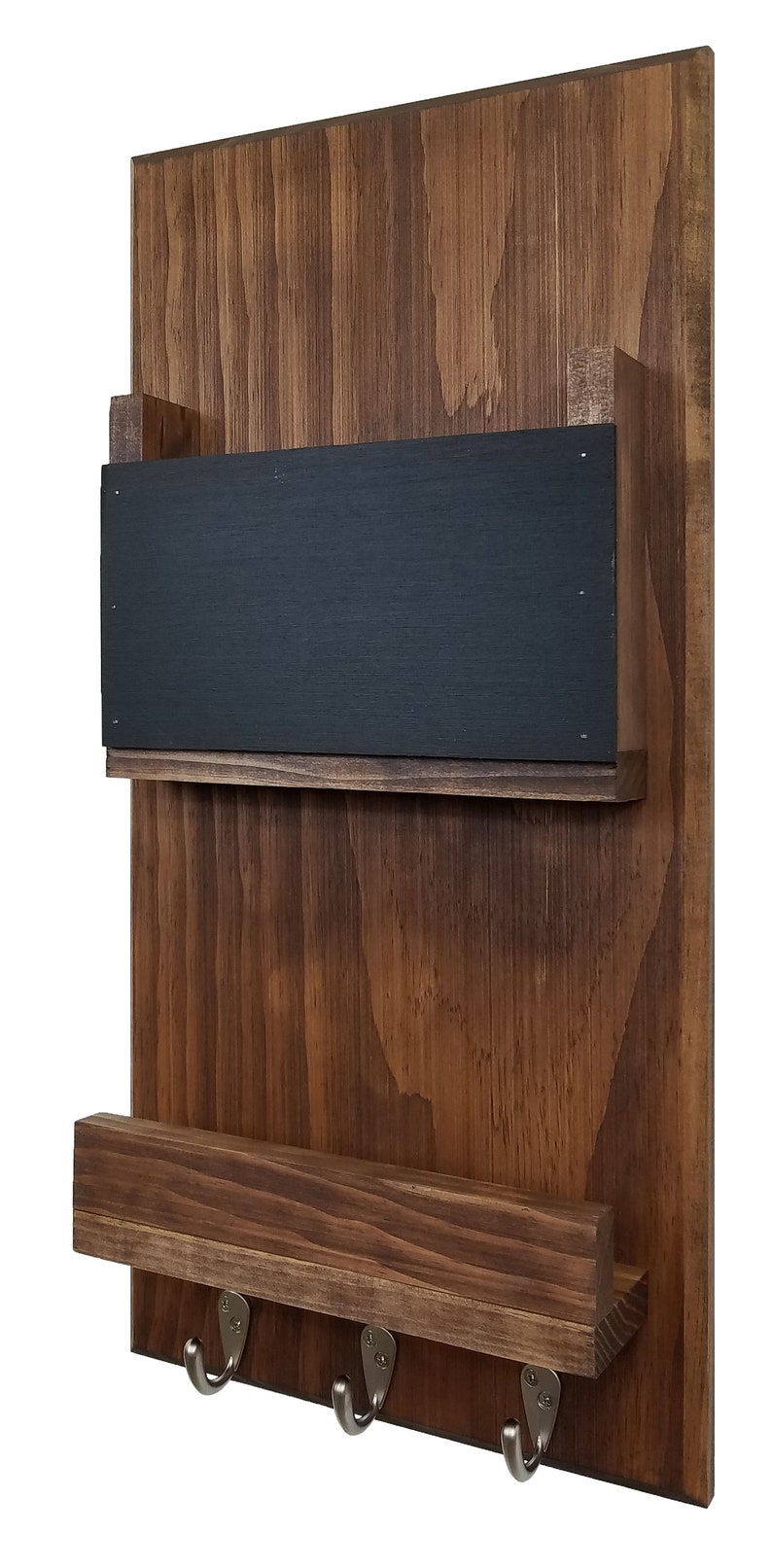 Urban Mail Organizer Memo Chalkboard Shelf Wall Hooks Mail Etsy