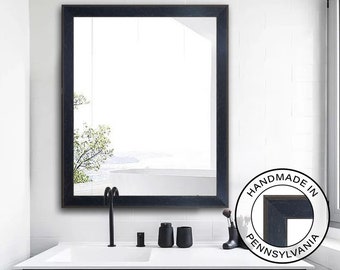 Blackstone Modern Rustic Framed Mirror - Vanity Mirror, Bathroom Mirror, Decorative Mirror Decor, Unique Mirror, Large Mirror - Custom Sizes