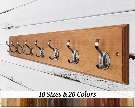 Atherton Hook Rack With Oxford Hooks 20 Stain Colors Clothing Hook