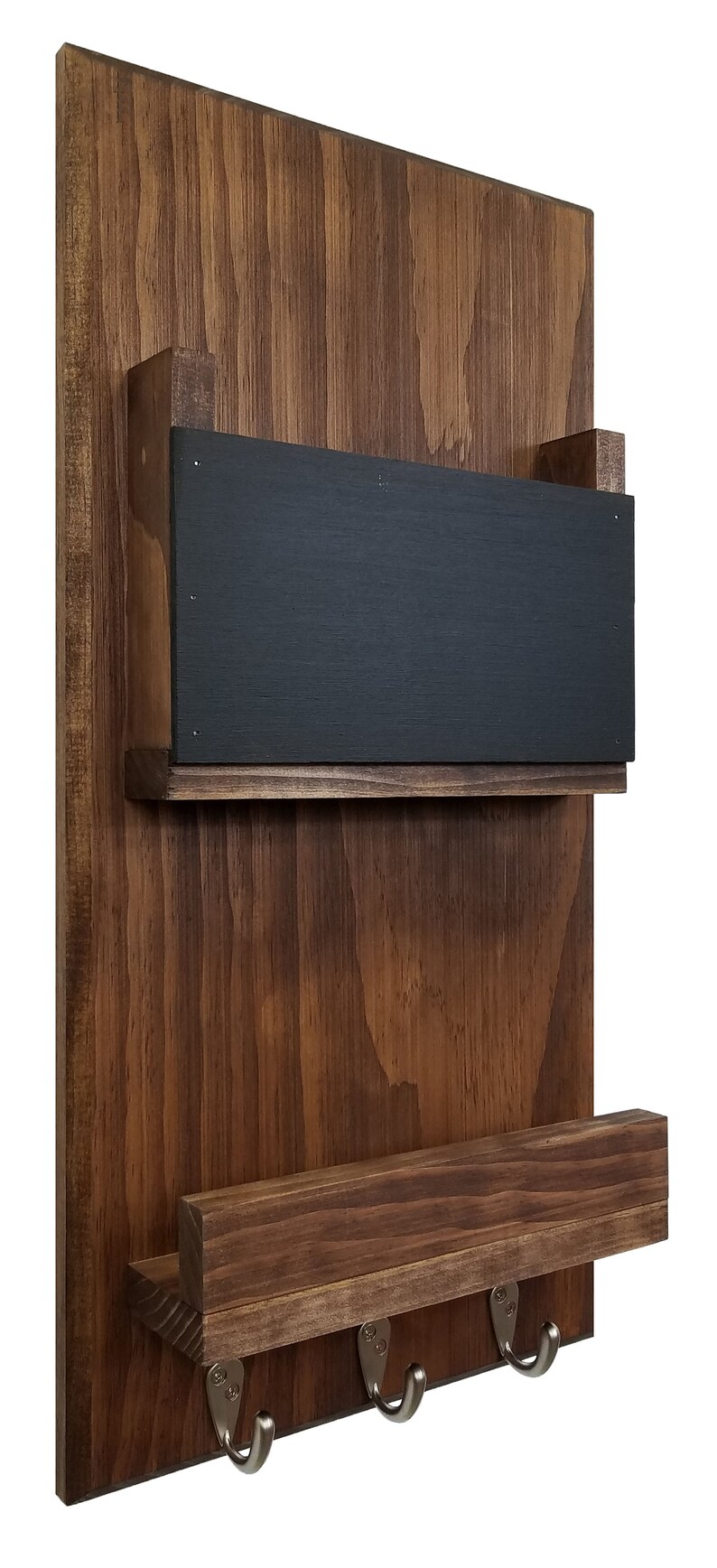 Urban Mail Organizer Memo Chalkboard Shelf Wall Hooks Mail Etsy