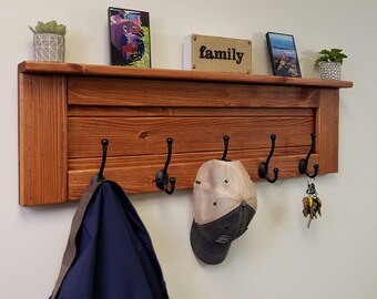 Wood coat rack wall sale