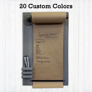 Wall Mounted Studio Paper Roller Butcher Paper Roll Holder Kraft Paper  Dispenser Café Menu Board Hanging Daily Note Roll BLACK 